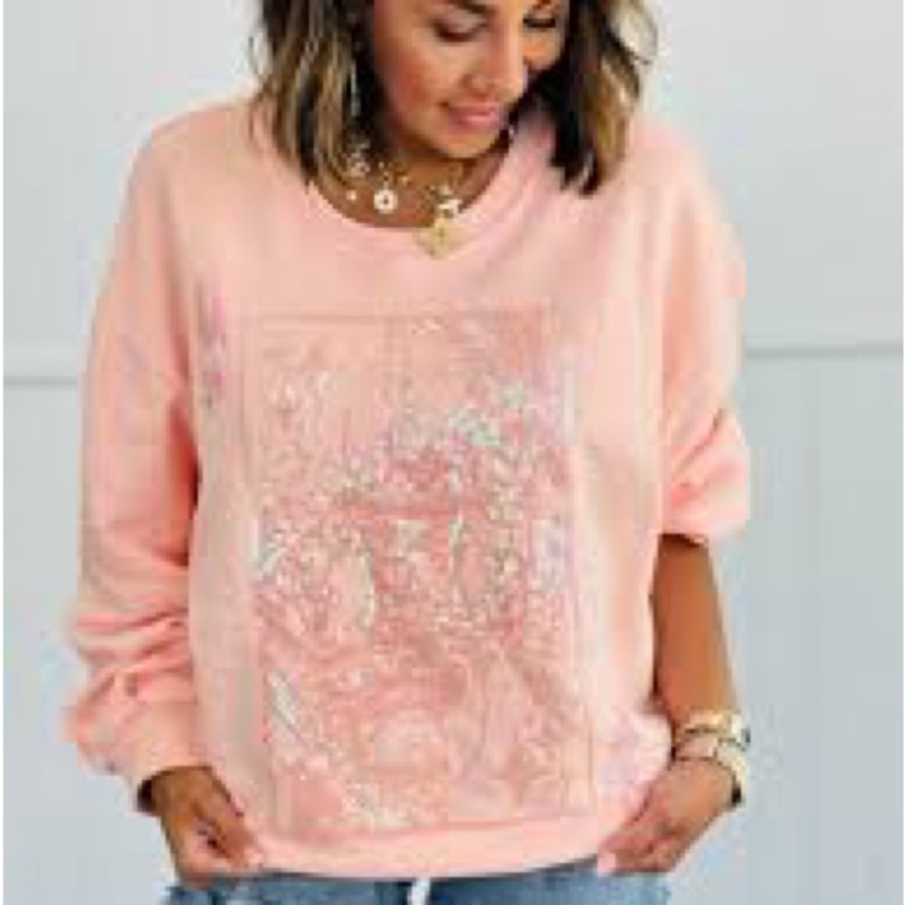 QOS Peach Card Logo Sweatshirt